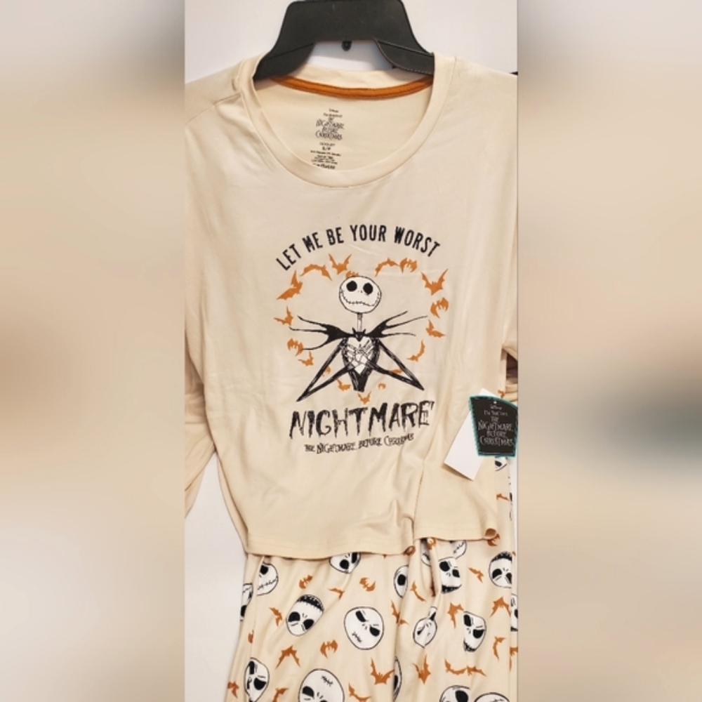 Disney Halloween Nightmare Before Christmas Women Girl SMALL Pajama SET NEW